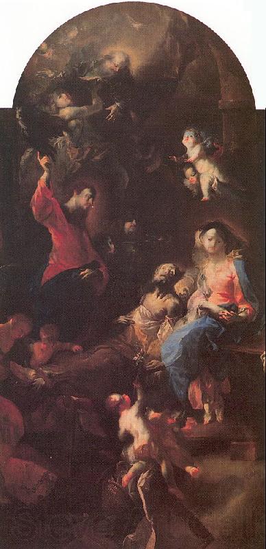 MAULBERTSCH, Franz Anton The Death of Saint Joseph Norge oil painting art